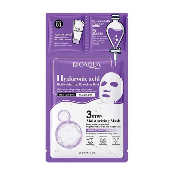 3-step face mask Extreme hydration and care with hyaluronic acid